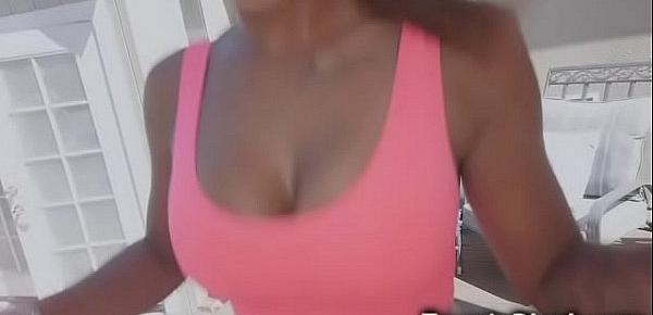  Black Fitness Babe Big Cock Workout!